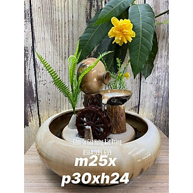 Bát hoa thác nước phong thủy gốm sứ Gia Hưng Bát Tràng P30H245001