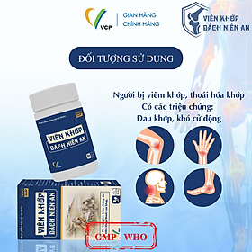 Viên Khớp Bách Niên An VCP Pharma - Hỗ Trợ Làm Trơn Ổ Khớp, Giảm Nguy Cơ Thoái Hóa Khớp - Lọ 60 viên