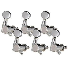 6 pieces Right Hand Guitar Tuners Tuning Keys Pegs for Acoustic Guitar Replacement 6R Silver