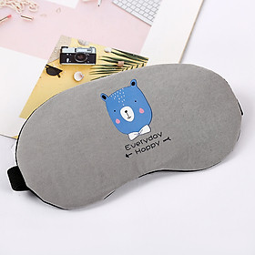Mua Bịt mắt ngủ con gấu xanh ngộ ngĩnh có túi nước giải nhiệt tặng kèm bịt tai chống ồn
