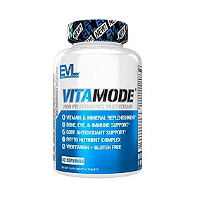 Evlution Nutrition VitaMode High Performance Men’s Multivitamin, Full Spectrum Vitamins & Minerals, Immune Health, Vitamin C & D, Zinc, Antioxidants, Skin, Hair, Bone, Eye Health, 120 Tablets, 60 Days
