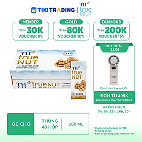 Thùng 48 hộp Sữa hạt Óc Chó TH True NUT 180ml