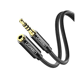 Mua Ugreen UG60847AV118TK 2M màu đen 3.5mm 3 ngấn nối dài Cáp âm thanh dây bện nylon 50cm hỗ trợ micro - HÀNG CHÍNH HÃNG