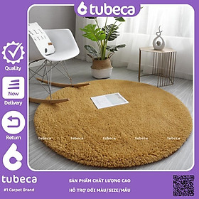 Thảm Lông CỪU xoăn tròn | 1m và 80cm | Màu Khaki | Trải sàn | Chụp ảnh siêu đẹp | TUBECA