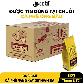 Thùng 8 Túi Ông Bầu Cà Phê Rang Xay OB1 Đậm Đà 1kgTúi