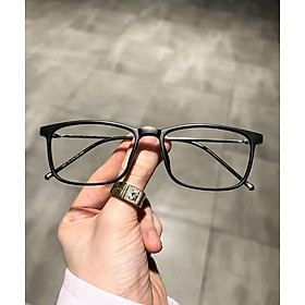 Kính gọng thời trang nam nữ dáng chữ nhật basic chất liêu kim loại nhẹ cao cấp