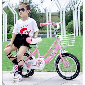 Xe Đạp Trẻ Em cho bé gái 3-10 tuổi - hàng cao cấp tặng kèm giỏ xe và gacbaga