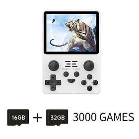 Powkiddy Mới RGB20S 3,5 inch 4: 3 màn hình IPS Handheldgame tích hợp 20.000 trò chơi RK3326 Bảng điều khiển thẻ kép Retro Màu hệ thống nguồn mở: White 48GB