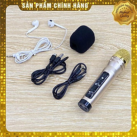 Mua Micro C28 live stream thu âm cao cấp đa năng giả giọng đầy đủ phụ kiện tai phone