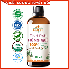 Tinh dầu Húng Quế 100ml nguyên chất từ thiên nhiên, xông phòng, khử mùi, thơm phòng, đuổi muỗi - KingOil