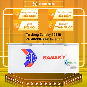 Tủ đông Sanaky VH-8699HY4K Inverter 761 lít 1 ngăn đông - Hàng chính hãng( Chỉ giao HCM)