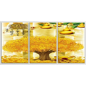 Tranh Treo Tường Hiện Đại Phòng Khách - Kim Tiền T3M--2987