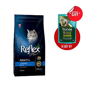 Thức ăn cho mèo Reflex Plus Adult Cat Food Salmon (vị cá hồi) 1,5kg