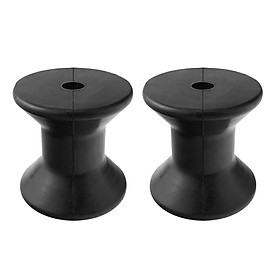 2x Boat Trailer Rubber Keel Roller, Black, 3 inch, Sailboat Yacht Accessory