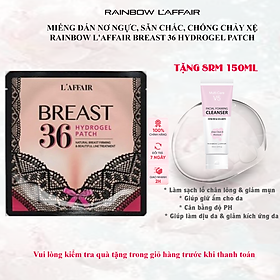 Hộp 10 miếng dán tăng vòng 1, săn chắc, chống chảy xệ Rainbow L'affair Breast 36 Hydrogel Patch 90g
