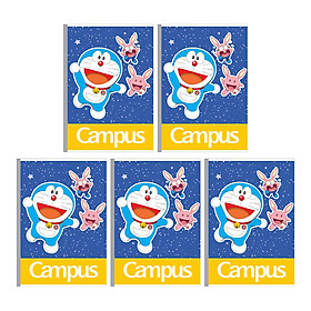 Lốc 5 Cuốn Vở B5 Kẻ Ngang Có Chấm Campus Doaremon NB-BDME200 - ĐL 60 (200 Trang) - Mẫu Ngẫu Nhiên