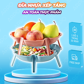 Mua Đĩa Nhựa Xếp Tầng Thiết Kế Hình Bông Hoa Tinh Tế - Đĩa Nhựa Đựng Hoa Quả  Rau Củ Sang Trọng