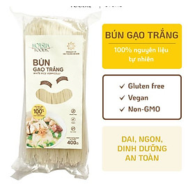 Date 19/7/24 Bún gạo trắng Hoa Sữa  Foods túi 400g - hoàn toàn từ gạo sạch, an toàn, phù hợp ăn chay, thực dưỡng