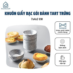  Cốc Chén Giấy Bạc Lót Khuôn Nướng Bánh tart Trứng - Bát Bạc Nướng Hàu Tiện Dụng - HÀNG LOẠI 1 - CHÍNH HÃNG MINIIN