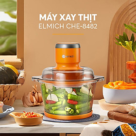 Mua Máy xay thịt đa năng 1 7L Elmich CHE-8482 cối thủy tinh  lưỡi dao 4 cánh xay thực phẩm 2 tốc độ  đánh trứng - Hàng chính hãng