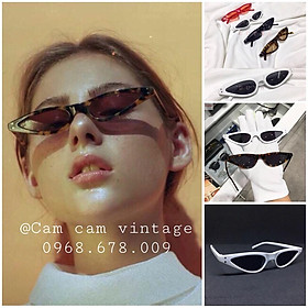 Kính râm retro mắt mèo xếch nhỏ xíu tí hin