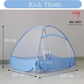 Màn Chụp , Mùng Chụp Cho Bé Cao Cấp Mộc Miên - Có Viền Chân 80x120cm