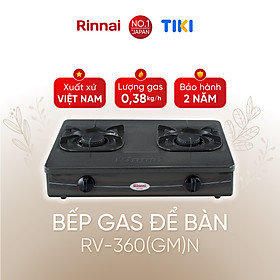 Bếp gas dương Rinnai RV-360(GM)N mặt bếp men và kiềng bếp men - Hàng chính hãng