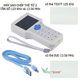 Mua Máy Sao Chép Thẻ Từ RFID Đọc Thẻ IC 2 tần số hỗ trợ copy thẻ 125 Khz (T5577) và 13.56 Mhz (Mifare IUD card) Tặng 5 Thẻ Từ