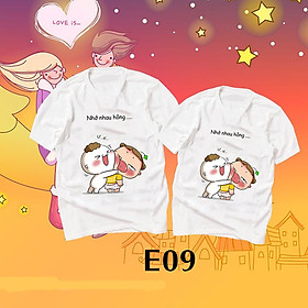 Áo Thun cặp Nam-Nữ in hình NHỚ NHAU KHÔNG cực dễ thương , thích hợp cho các cặp đôi trẻ trung, năng động, cho các nhóm bạn đi đêm, đi phượt, bão, nhìn đã mắt, bao ngầu, bao chất!