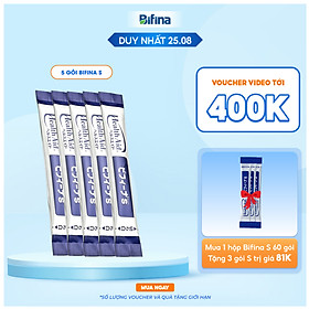 BIFINA NHẬT BẢN - Hội Chứng Ruột Kích Thích - Đau Đại Tràng Co Thắt - Loại S lẻ 5 gói (không có hộp)