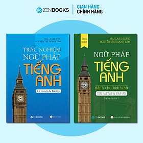 Sách - Combo 2 Cuốn Ngữ Pháp Tiếng Anh Dành Cho Học Sinh Và Trắc Nghiệm Ngữ Pháp Tiếng Anh - Mai Lan Hương