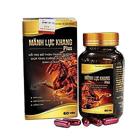 Mãnh Lực Khang Plus - Hỗ Trợ Bổ Thận, Tráng Dương & Tăng Cường Khả Năng Sinh Lý Nam Hộp 60 viên