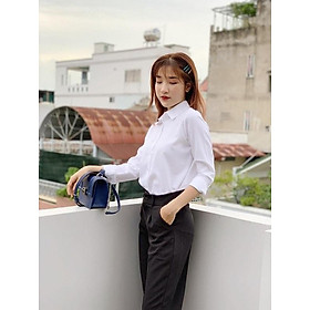 Áo Sơ Mi Trắng Basic Thanh Lịch
