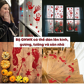 [HALLOWEEN] Hình xăm giả kinh dị hóa trang phát sáng hoa hồng đầu lâu nhện vết sẹo vết khâu chảy máu tròng mắt vết chân tay Legaxi