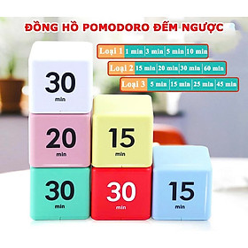 Đồng Hồ Bấm Giờ Đếm Ngược Pomodoro 5-15-25-45 Phút Hẹn Giờ Nấu Ăn Học Tập Tập Thể Dục Quản Lý Thời Gian Hiệu Quả MÀU XANH DA TRỜI