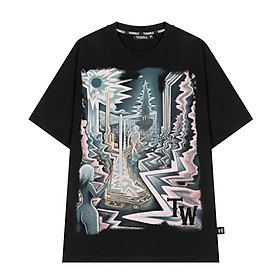 Áo Thun Local Brand Teeworld Illusion Mirror T-shirt Trắng Đen Nam Nữ Form Rộng Unisex