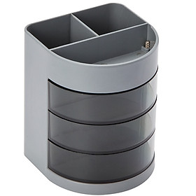 Coix three-layer multi-function office box / pen holder gray B2106
