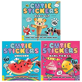 Sách - Combo 3 Cuốn Cutie Stickers - Sáng Tạo Cùng Đồ Vật Hàng Ngày (hơn 300 stickers) - ndbooks