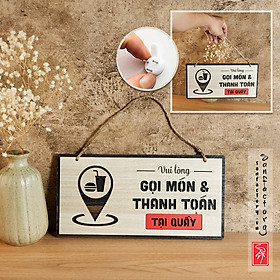 Bảng gỗ gọi món và thanh toán tại quầy SAN-OR02 (để bàn - treo tường - dán tường)