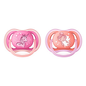 Bộ 2 ty ngậm thông khí cổ tích Avent cho bé 6-18 tháng tuổi SCF344/23