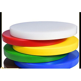 Thớt Tròn Bằng Nhựa PE Cao Cấp 5 Màu Lựa Chọn [ KT: 35cm x 5cm ; 40cm x 2.5cm ; 40cm x 5cm