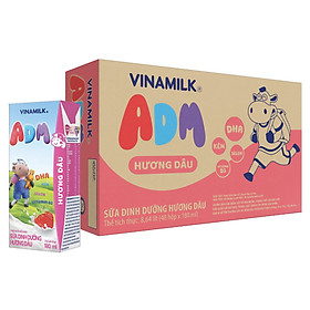 Thùng 48 Hộp Sữa dinh dưỡng Hương Dâu Vinamilk ADM (110ml)