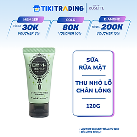 Sữa Rửa Mặt Thu Nhỏ Lỗ Chân Lông Rosette Face Wash Pasta Sea Clay Smooth (120g)