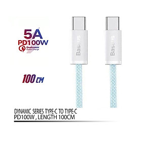 Mua Cáp sạc 100W Baseus Dynamic Series Type-C to Type-C dây dẻo siêu bền dài 100CM cho Android ( 2 màu ) - Hàng chính hãng
