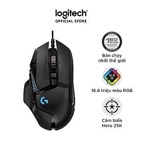 Chuột game hiệu suất cao Logitech G502 Hero RGB Lightsync - Hàng chính hãng