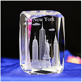 Mua Tháp pha lê NEW YORK Chạm Khắc 3D - T0343