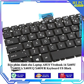 Bàn phím dành cho Laptop ASUS Vivobook 14 X405U X405UA X405UQ X405UR Keyboard US Black - Hàng Nhập Khẩu 