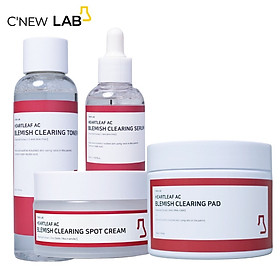 Combo Ngừa Mụn C'NEW LAB Bộ 4 Sản Phẩm Heartleaf Ac Blemish Clearing Giúp Giảm Mụn, Hỗ Trợ Mở Thâm Nám