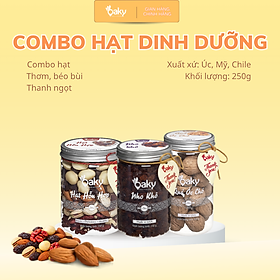 Quà Tặng Oaky - Combo Hạt Dinh Dưỡng Cao Cấp Hạt Hỗn Hợp, Óc Chó Vàng, Nho Khô - Tặng Túi Giấy Sang Trọng