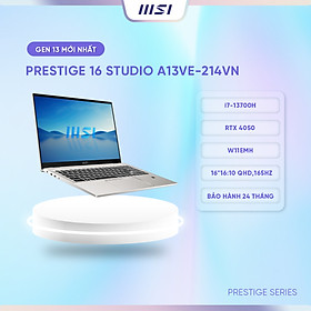 MSI Laptop Văn phòng Cao cấp Prestige 16Studio A13VE-214VN|i7-13700H|4050|DDR5 16GB|1TB|16" miniLED, 165Hz, 100% [Hàng chính hãng]